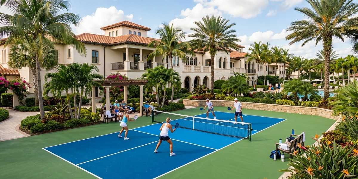 Florida pickleball court background